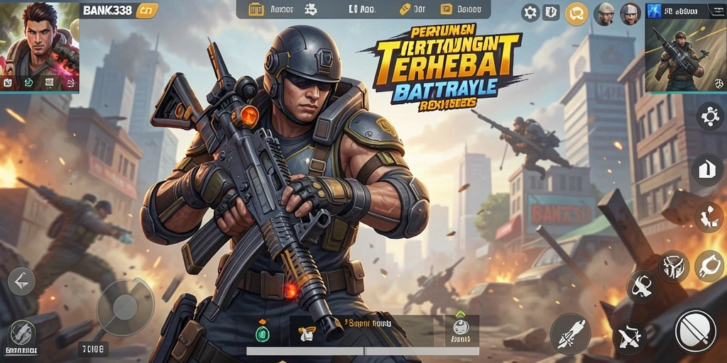 Tangkapan layar gameplay BANK338 yang menampilkan aksi seru di arena Battle Royale.