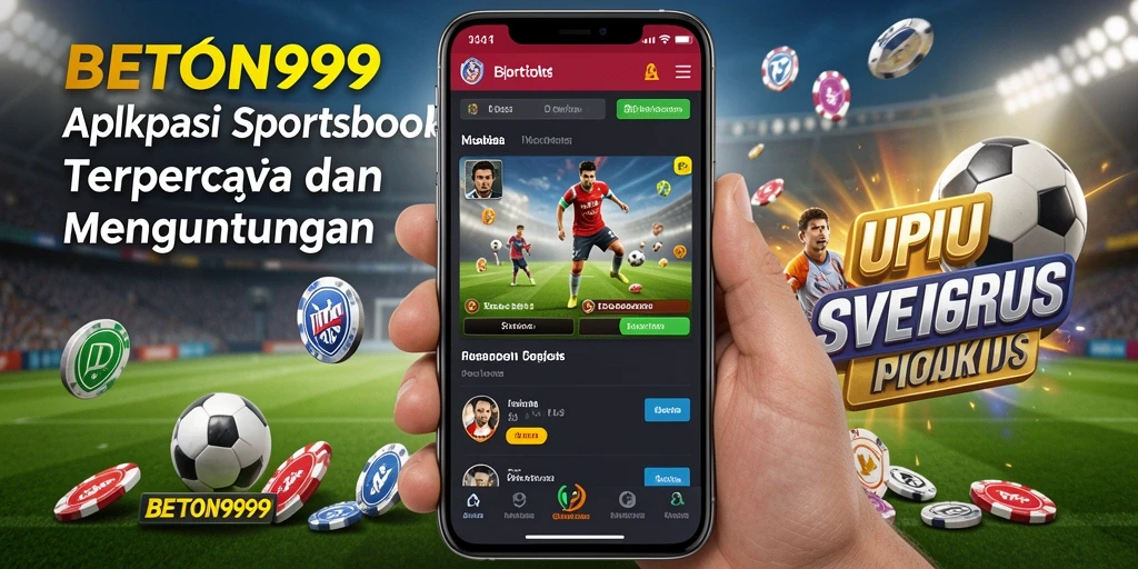 Tampilan menarik dan intuitif aplikasi BETON999 saat taruhan olahraga.