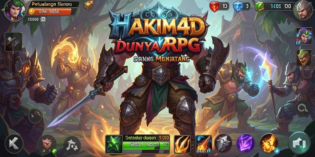 Tampilan gameplay ARPG HAKIM4D yang menegangkan dan penuh aksi.