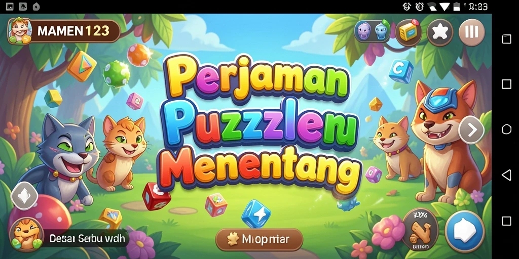 Gameplay seru MAMEN123 yang menantang logika dan kreativitas.