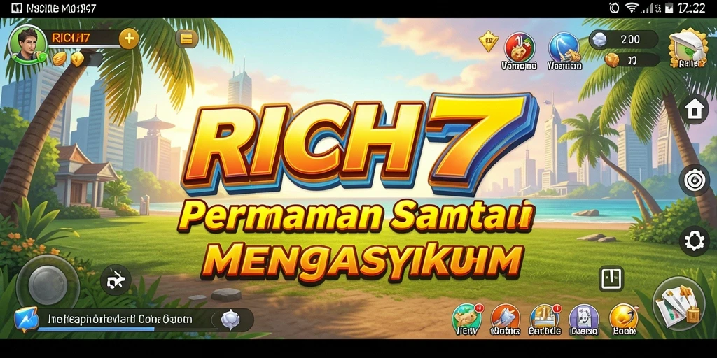 Tampilan gameplay RICH7 yang menyenangkan dan interaktif.