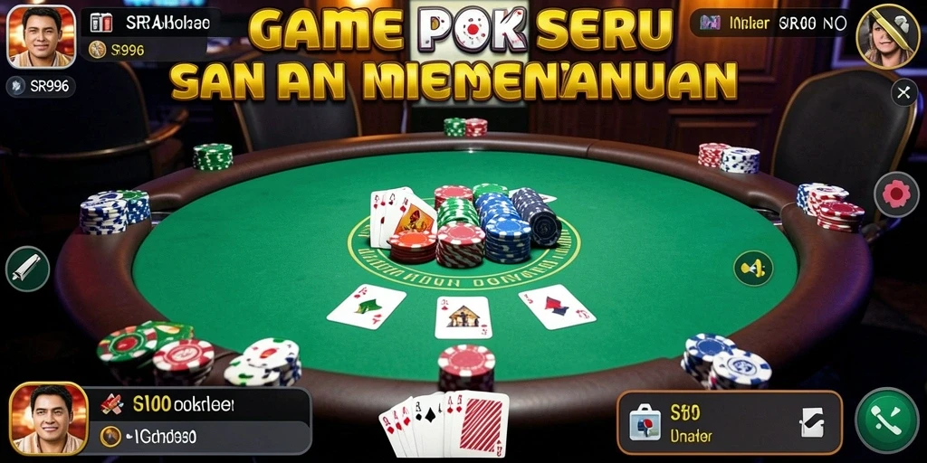 Tampilan utama gameplay SR996 dalam suasana Poker yang mendebarkan.