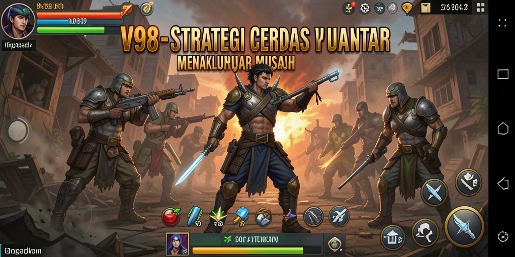 Tampilan gameplay V98 yang dinamis dan menantang.