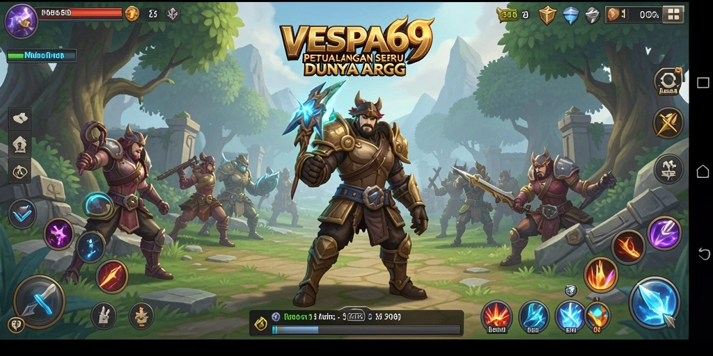 Tampilan gameplay VESPA69 yang menantang dan menarik.