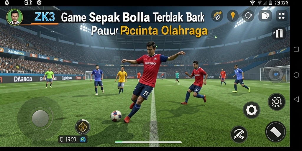 Gameplay ZK3 yang seru dan mendebarkan di lapangan hijau.